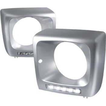 Image 1 of Дневни светлини за Mercedes W461 / W463 G-CLASS (1989-2010) - сребристи с хромирани дневни светлини