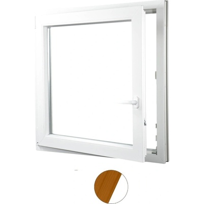 Aluplast plastové jednokřídlo 1300 x 1300 mm Oregon/bílá, Levé, Dvojsklo Ug= 1,1