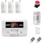  Ip-ap029-4 - безжична, gsm аларма за дома, 2.6" lcd дисплей, клавиатура, чувствителна на допир, 4 обемни датчика за движение, 1 МУК за врата, 2 дистанционни (ip-ap029-4)