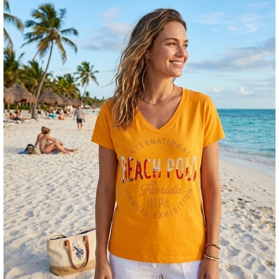 U.S. Polo ASSN Dámske tričko Beach Polo Oranžová