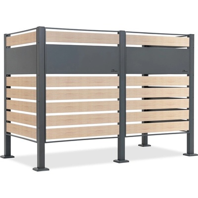 CoverTech Skriňa pre 2 odpadkové koše 120 l alebo 240 l Breda