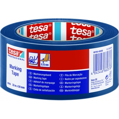 Tesa Professional PV1 Vyznačovací podlahová páska pro trvalé značení odolná 33 m x 50 mm modrá