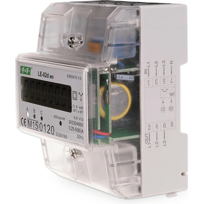 LE-02d MID - 3-fázový digitálny elektromer, MID, 3x 230/400V, 80A