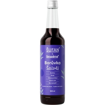 Sirupárna Domácí Borůvka & Šalvěj Sirup 0,5 l