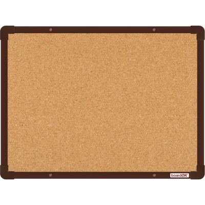 VMS VISION, s.r.o. Korková nástenka boardOK s hnedým rámom 600 x 450