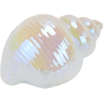 DOMMIO Mušľa keramická biela perleť 7 × 10 cm