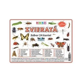 Kupka Petr Súbor 24 kariet - zvieratá hmyz