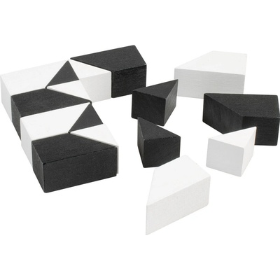 Detoa Hlavolam Tangram černobílý