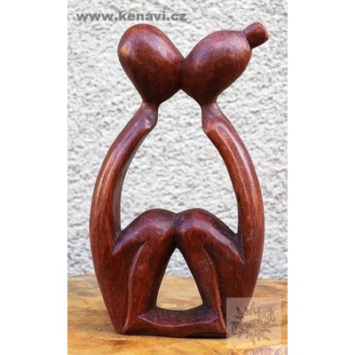 Dřevěná soška Milenci 50 cm