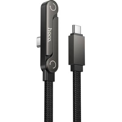 Hoco U150 Exquisite USB-C / USB-C PD 60W se stojánkem 1,2m černý
