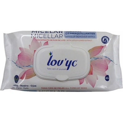 Lov'yc vlhčené obrúsky Make Up 3in1 with Lotus flower extract 40 ks