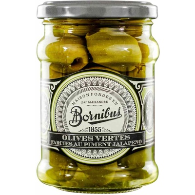 Bornibus Зелени маслини 270 g, пълнени с халапеньо, BORNIBUS (BORBS1808)