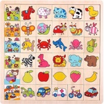 Pino Дървен пъзел Pino - Логическа игра, 6 теми (3910)