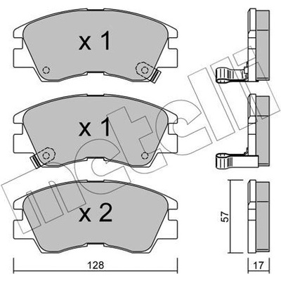Sada brzdových destiček, kotoučová brzda METELLI 22-0115-0