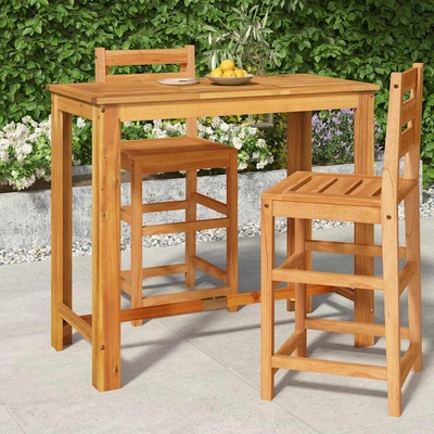 vidaXL Градинска бар маса 120x60x105 см масивна акация (319701)
