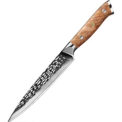 IZMAEL Damaškový kuchynský nôž Zayoku Utility/Hnedá 15 cm