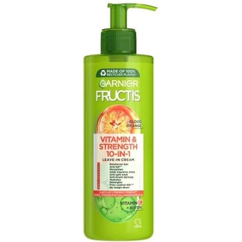 Garnier Fructis Vitamin & Strength 10-IN-1 Leave-In-Cream укрепващ крем без отмиване за слаба и окапваща коса 400 ml за жени