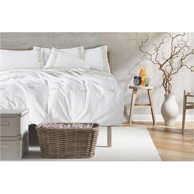 TED Луксозен Спален Комплект с Бродерия в Екрю - 3 части