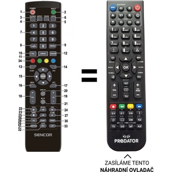 Diaľkový ovládač Emerx Sencor SLE 3260TCS