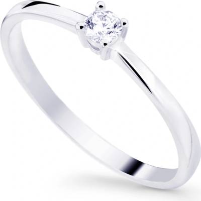 Cutie Jewellery gold prsten se solitérním zirkonem Z8008 ze zlata Bílá
