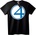 NOONEBRAND Тениска с лого на Фантастичните 4 - XL, Black