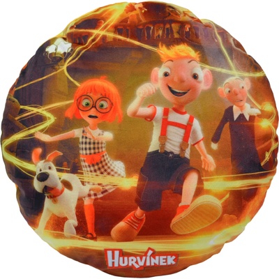 Moravská ústředna Vankúš okrúhly Hurvínek luminiscenčný Múzeum pr.30 cm