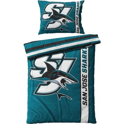 TipTrade Mikroplyšové obliečky NHL San Jose Sharks 140x200 70x90