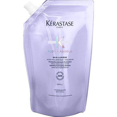 Kérastase Náhradní náplň do hydratačního a rozjasňujícího šamponu pro zesvětlené a melírované vlasy Blond Absolu Bain Lumiére (Hydrating Illuminating Shampoo Refill) 500 ml