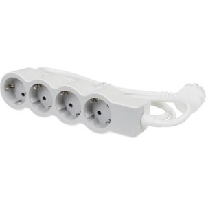 Legrand Разклонител LEGRAND, 4×2P+E, с кабел 1, 5 m, бял (M011100)