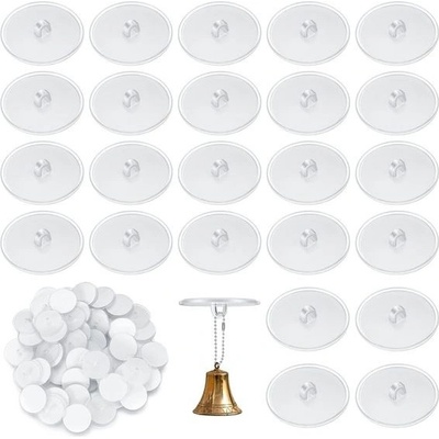 LJAPPLIED 60 kusů samolepicích stropních háčků, nástěnných háčků bez vrtání, průhledných