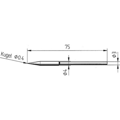 Ersa 212 BD LF pájecí hrot tužkový Velikost hrotů 0.4 mm Obsah 1 ks