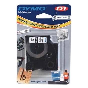 DYMO D1 16960, S0718070, 19mm x 5, 5m черен печат / бял фон, оригинална лента (16960)