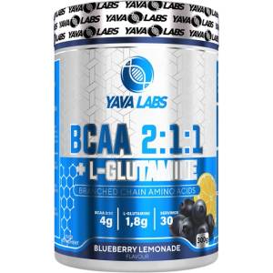 Yava Labs BCAA 2: 1: 1 + L-Glutamine [300 грама] Боровинкова лимонада