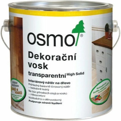 Osmo Dekoračný vosk TRANSPARENTNÝ Vhodný pre dekoratívnu úpravu dreva 0,125 l