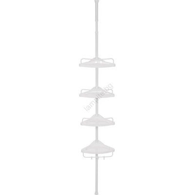 Euziel Бяла ъглова полица за баня dex (ez0438)