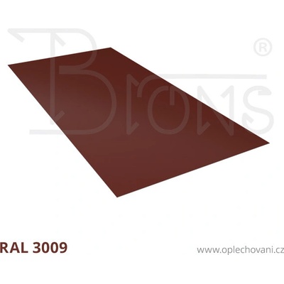 Brons Rovinný plech 950 x 2000 mm červenohnědá