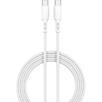 Lemontti Wind Type-C към Type-C кабел, PD 65W, 1.2 м, бял (LEMCFCTCPD60A)
