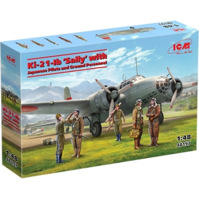 ICM Ki 21 Ib 'Sally' with Japanese Pilots and Ground Personnel 1:48