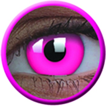 MaxVue Vision Crazy čočky UV Glow Pink svítící roční 2 ks