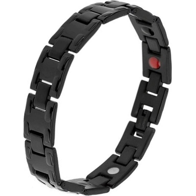 Šperky eshop ocelový černý s lesklými články H matné spoje magnety SP27.14