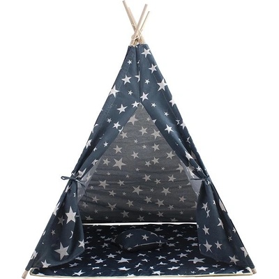 Aga4Kids Dětské Teepee Hvězdy Tmavě modrá