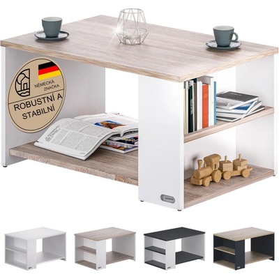 Deuba Santa Cruz 90 x 59 x 47 cm bílý / dub – Zboží Dáma