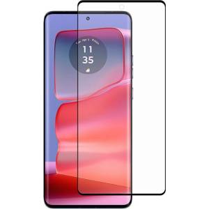  Удароустойчив стъклен протектор за Motorola Edge 50 Pro - с черна рамка