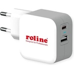 Roline Стенно зарядно устройство, 1x USB-A QX3.0 A 1x USB-C Power IQ, 38W, бяло 19.11. 1054-10 (19.11.1054-10)