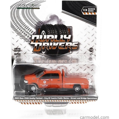 Greenlight Dodge Ram 3500 Double Cabine Pick-up Austin Public Works Texas 2023 Orange 1:64