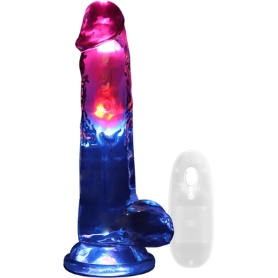 RealRock - тестикуларен светещ вибратор - 20см