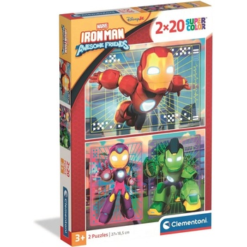 Clementoni - Puzzle 2x20 Iron Man - 40 - 99 piese