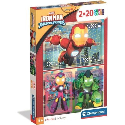 Clementoni - Puzzle 2x20 Iron Man - 40 - 99 piese