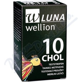 Wellion Luna Duo testovacie prúžky na meranie cholesterolu 10 ks