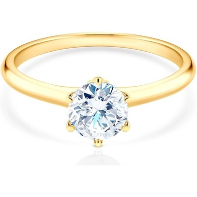 Savicki Zásnubný prsteň The Journey žlté zlato laboratórny diamant TJ R2 LAB Z